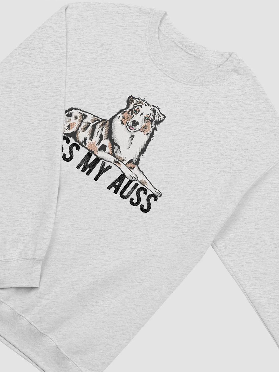 Kiss My Auss Sweatshirt for Australian Shepherd (Blue Merle) Dog Owners product image (24)