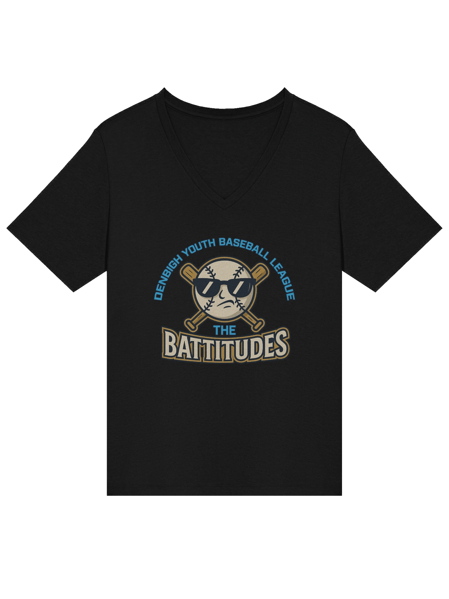 Battitude Baseball V-Neck Tee product image (20)