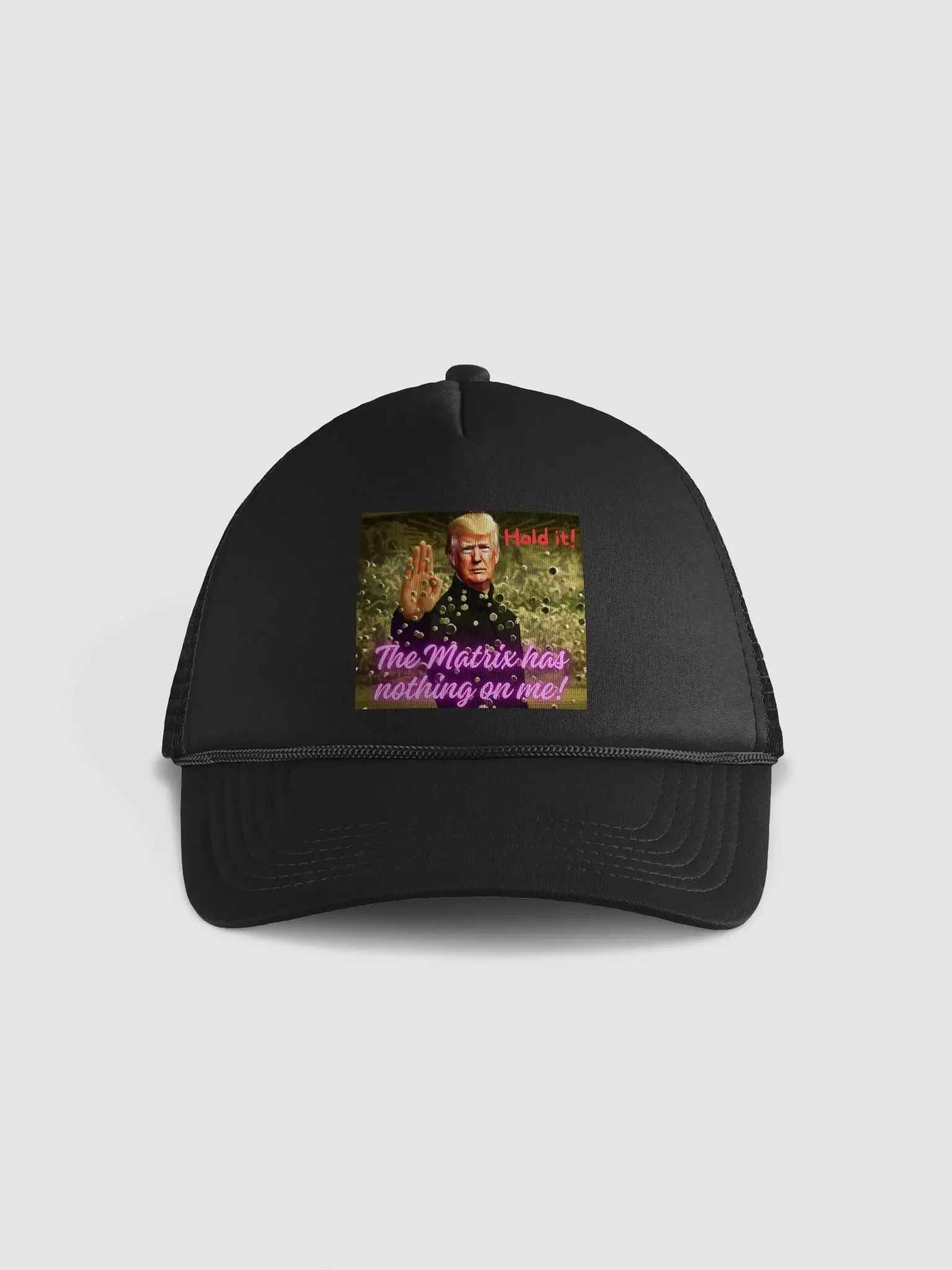 Trump As Neo Vibes Foam Trucker Hat product image (1)
