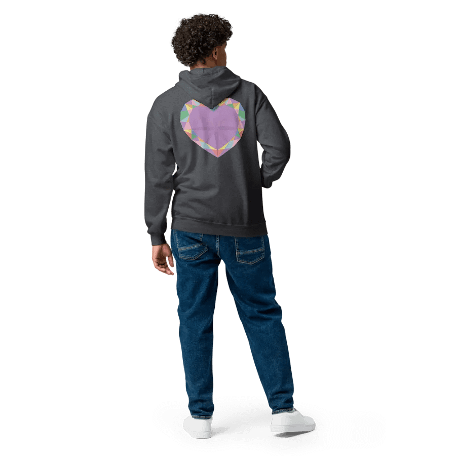 Crystal Pride Heart Zip-Up Hoodie | DaniMarieAUC