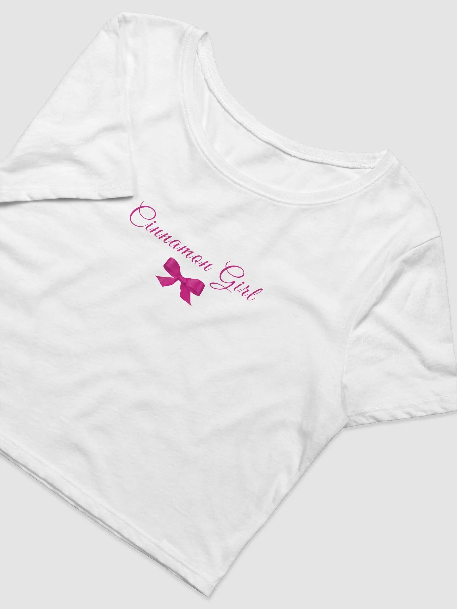 Cinnamon Girl Pink Bow Baby Tee product image (5)