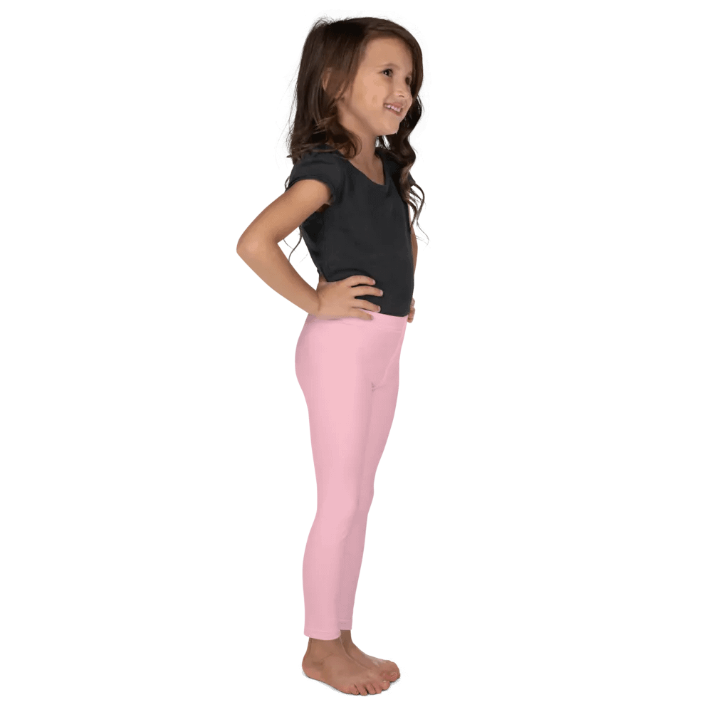 Kids Plain Color Pink Leggings Tights product image (4)
