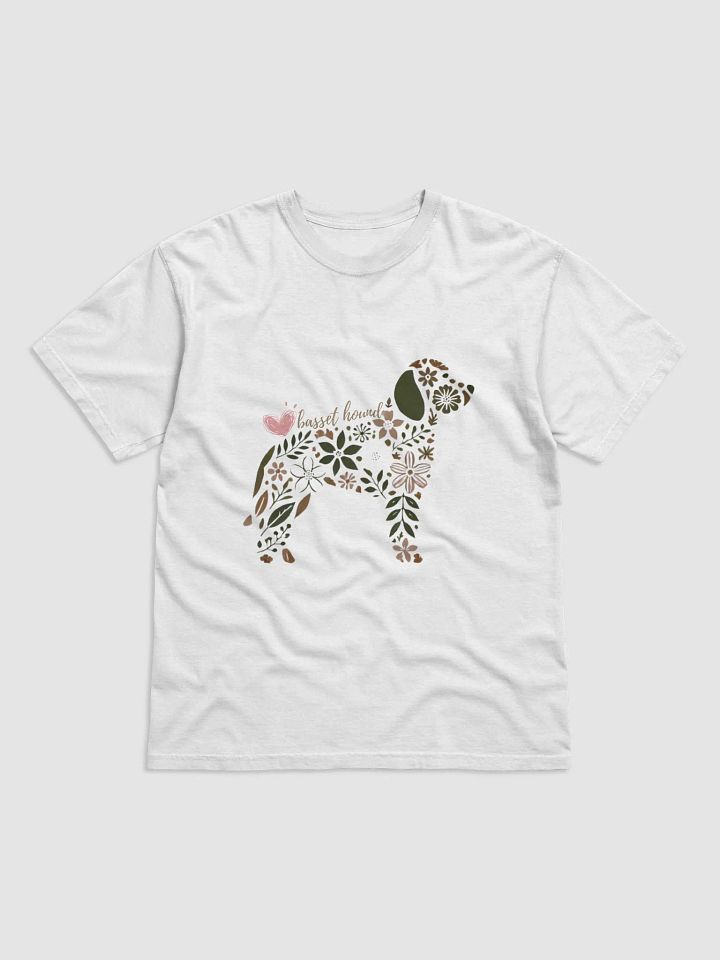 Floral Basset Hound Silhouette: Nature-Inspired Dog Art product image (1)