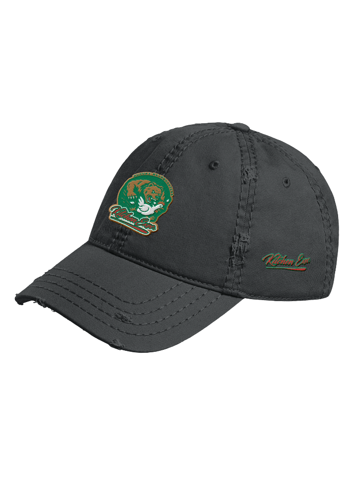 "Kitchen Execs." Distressed Dad Cap (Black) product image (2)