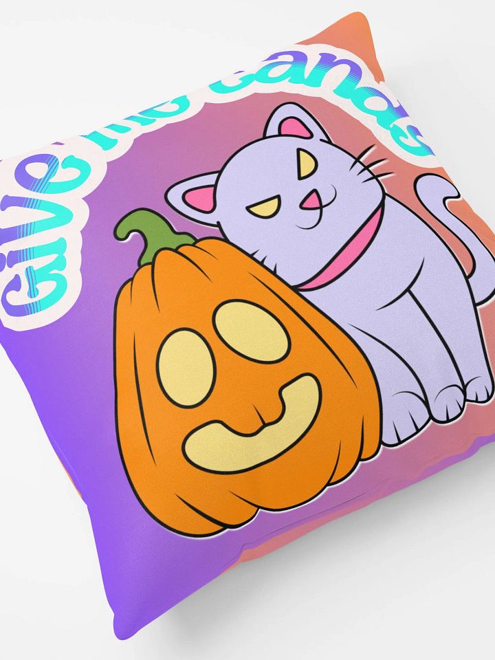 Candy Cat & Pumpkin Halloween Pillow product image (1)