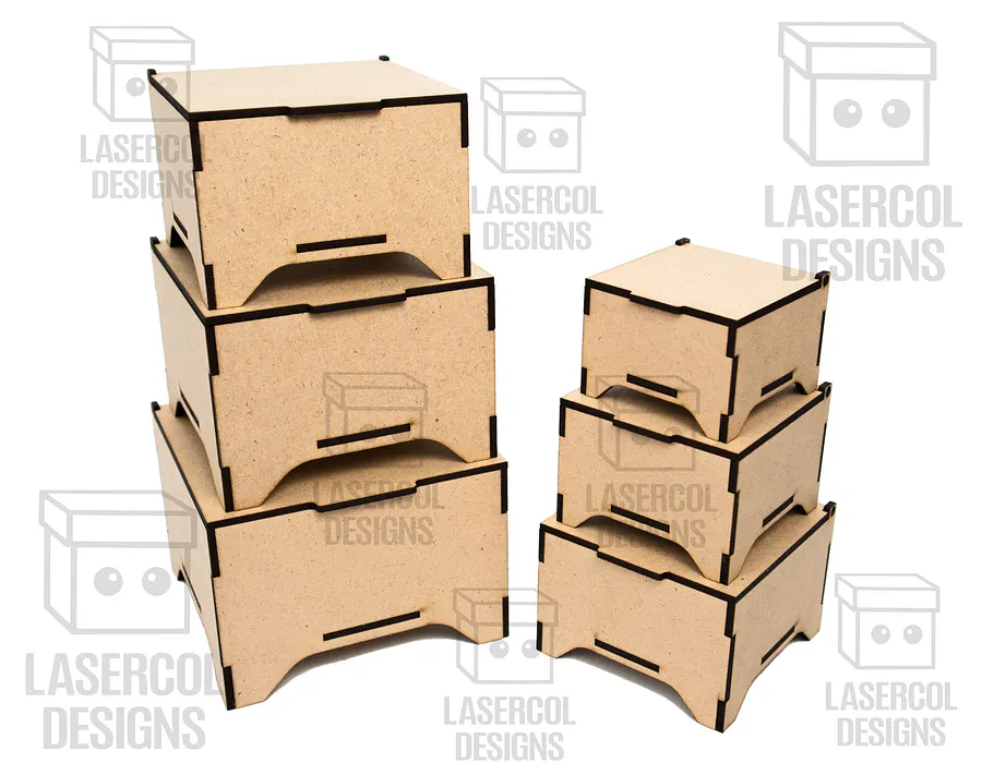 Boxes Set 6 (6 sizes) - Laser Cut Files product image (2)