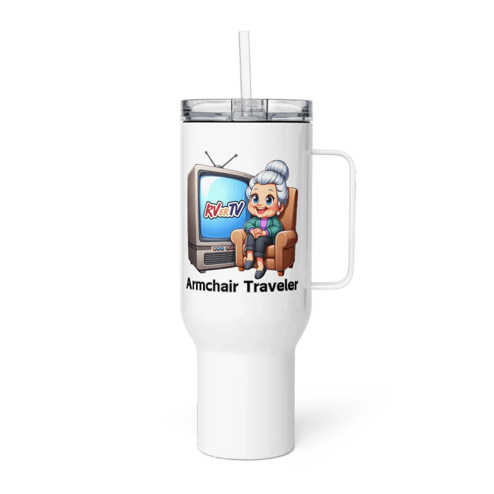 Armchair Traveler Grannie - Travel Mug with Handle product image (3)