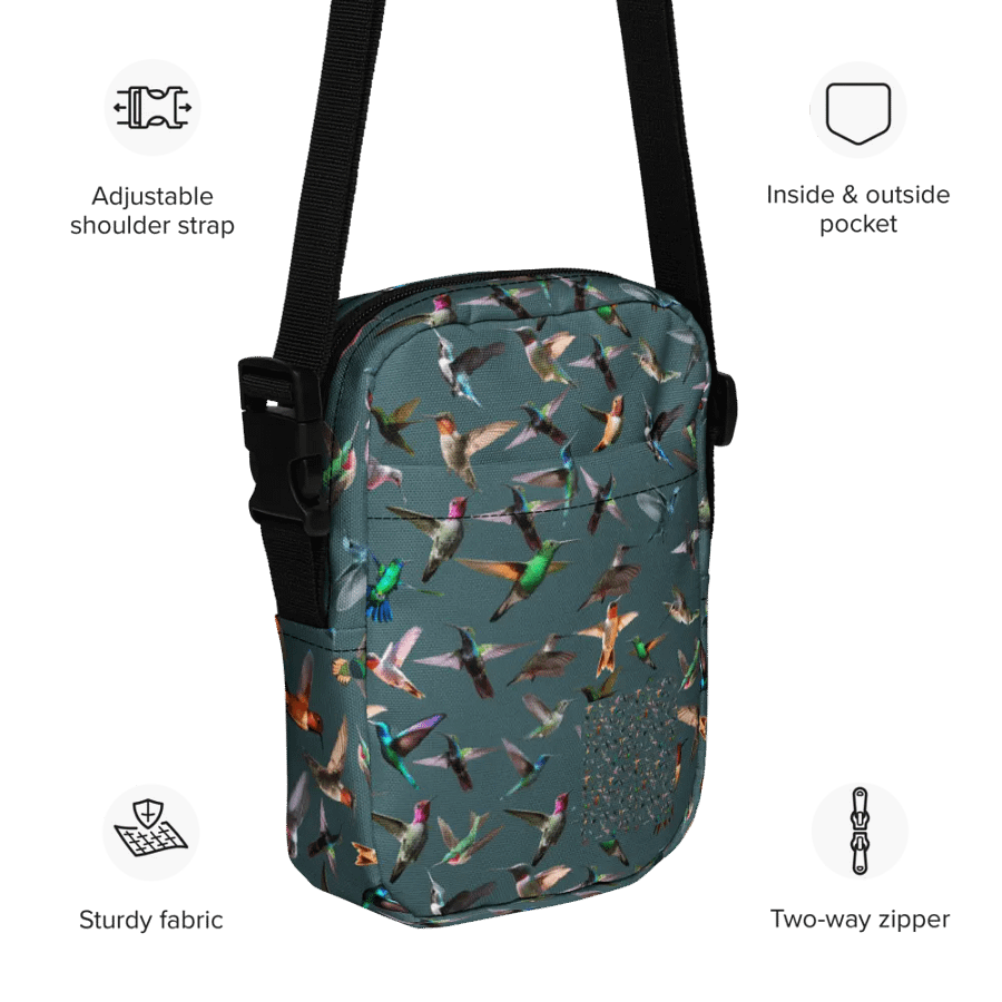 Vibrant Hummingbird Haven Crossbody Bag product image (12)