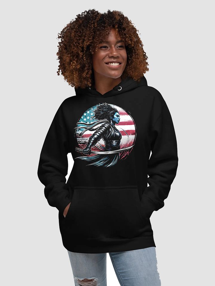 Afro Samurai Girl Unisex Premium Hoodie | Cotton Heritage product image (2)
