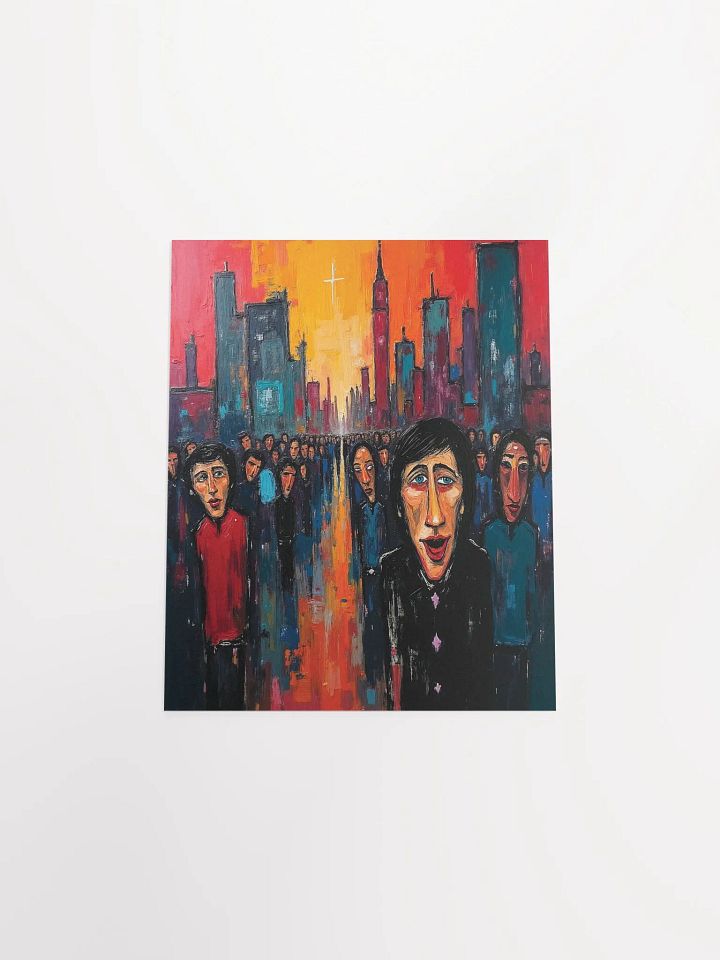 Vibrant Cityscape Crowd Poster product image (18)