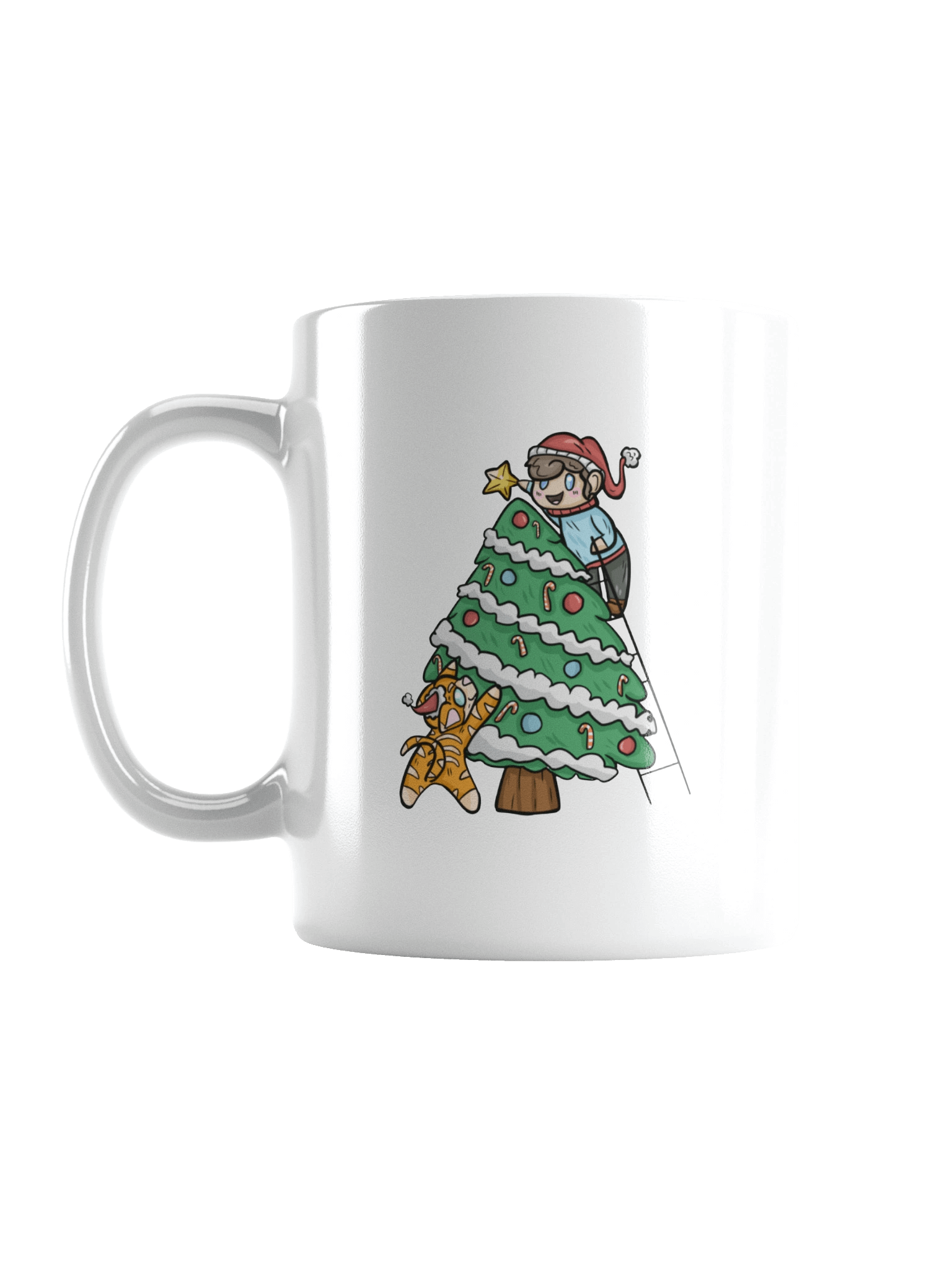 Arcade Warrior Tree White Mug Christmas 2025 product image (1)