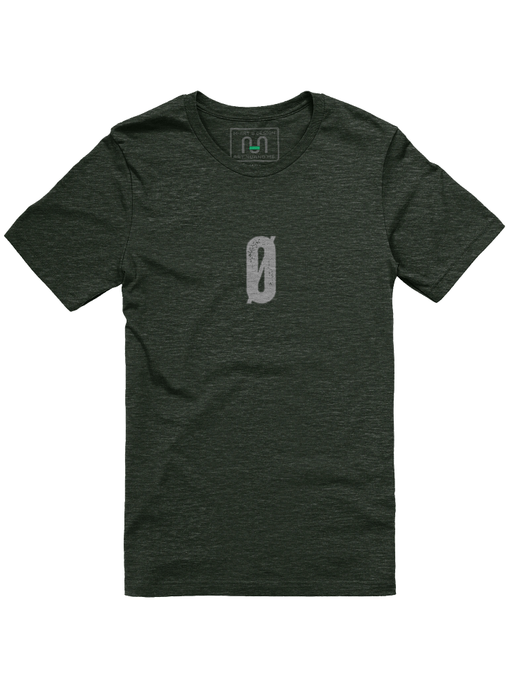 Distressed Gray Danish Letter Ø on Black – Nordic Typography Art Print product image (3)