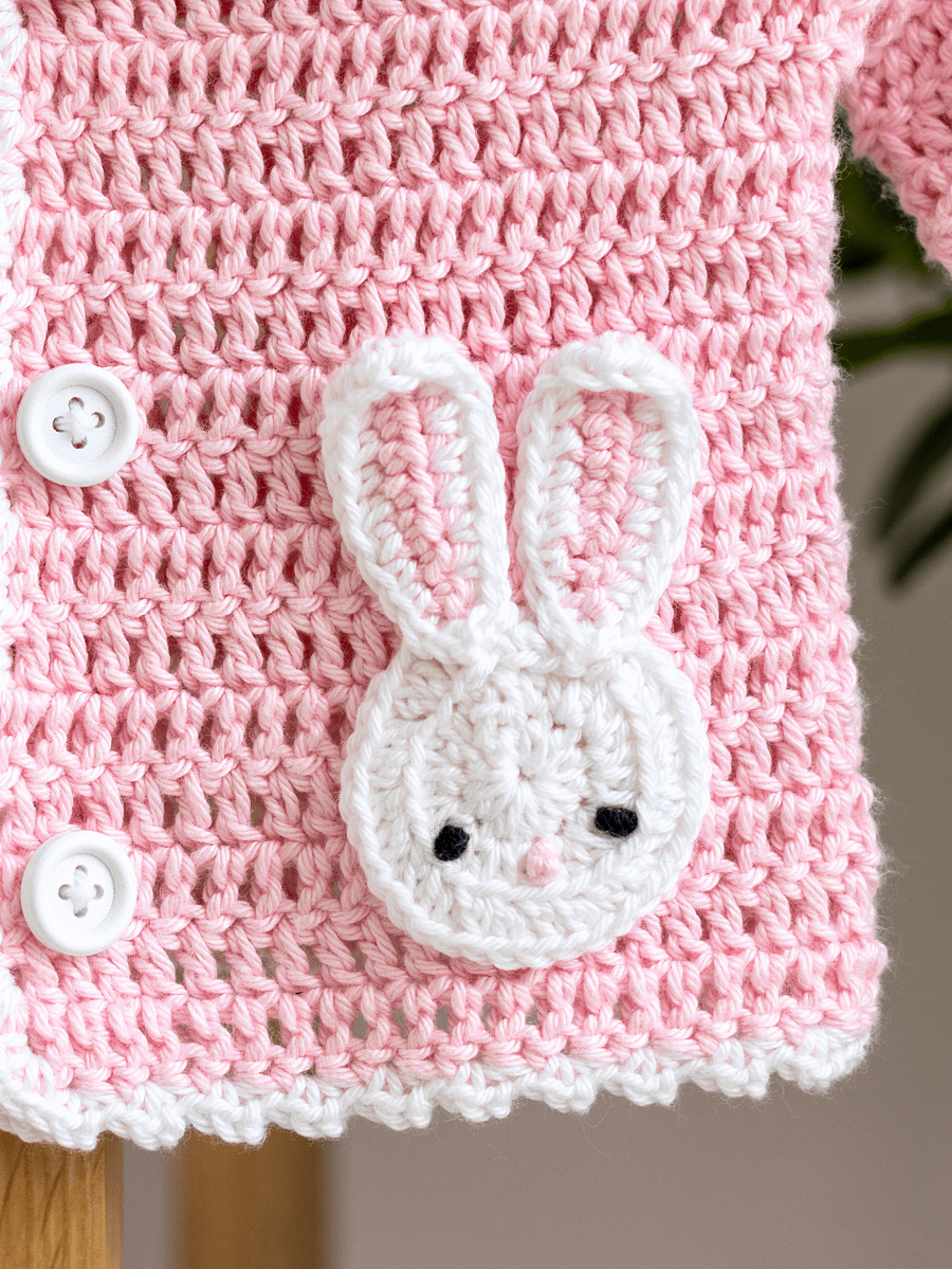 Crochet Pattern: Bunny Baby Hoodie product image (5)