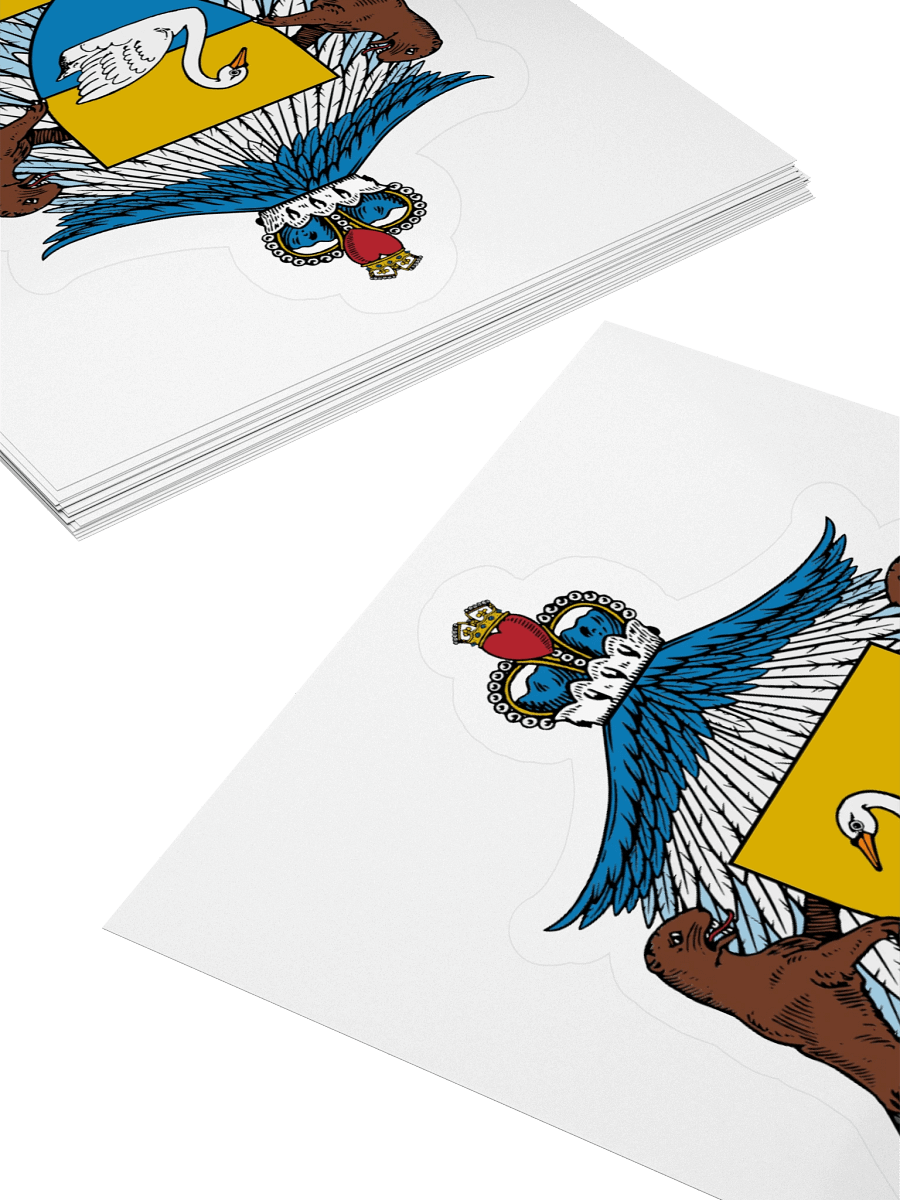 Royal Swan Kiss Cut Sticker product image (4)