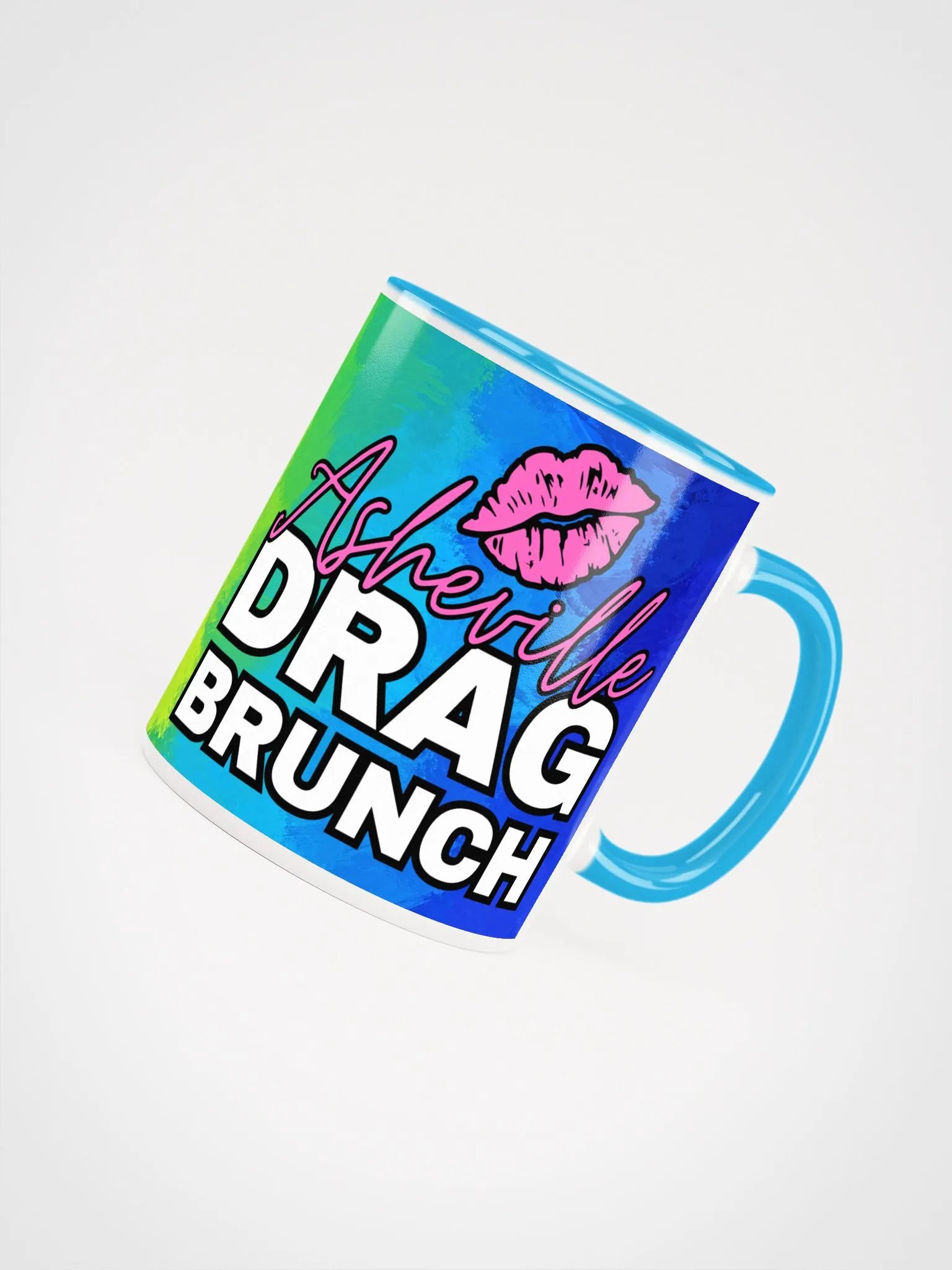 Asheville Drag Brunch Rainbow Brushstroke Mug product image (2)