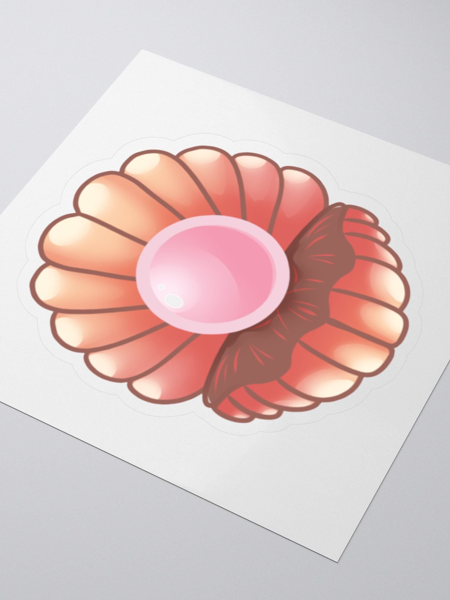 Custom Kiss Cut Sticker Featuring Pink Shell Emote product image (3)
