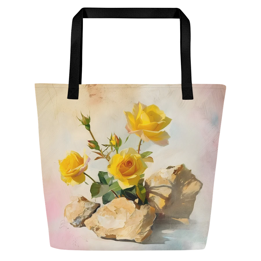 Tote Bag: Vintage Yellow Roses Flowers Floral Design product image (3)