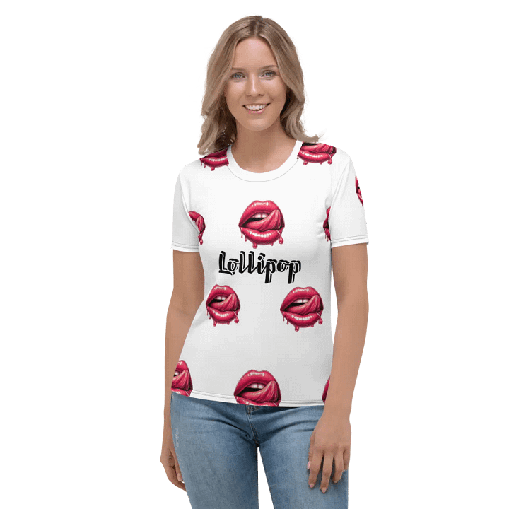 Lollipop Print Women's Crew Neck T-Shirt – Sweet, Fun & Stylish! 🍭 product image (2)
