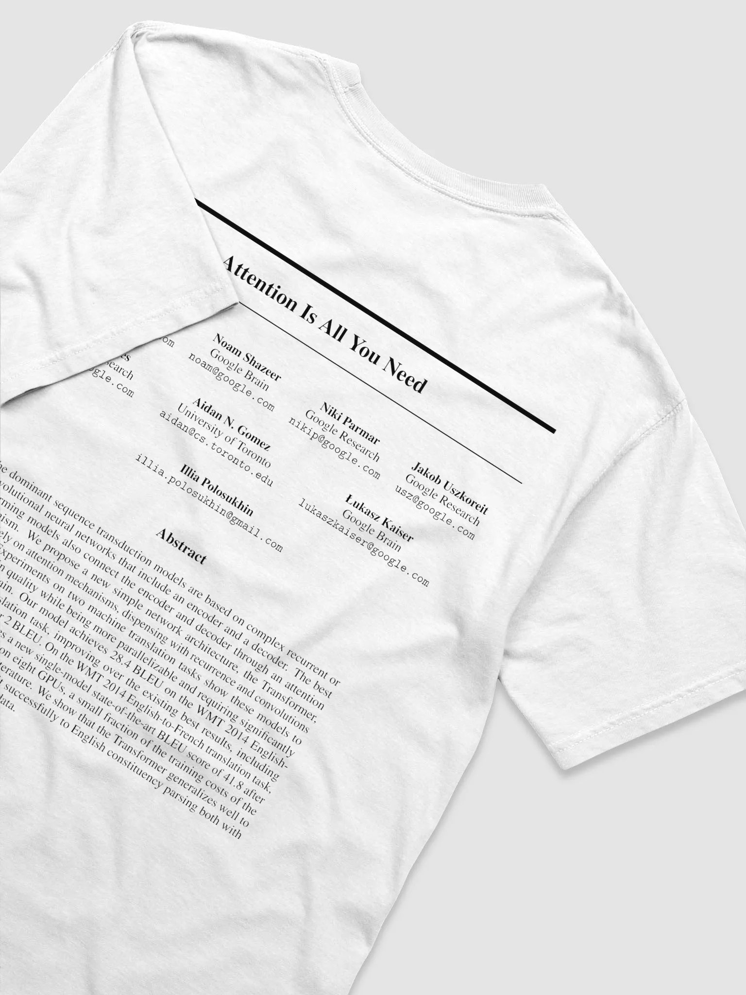 Attention Is All You Need T-Shirt product image (20)