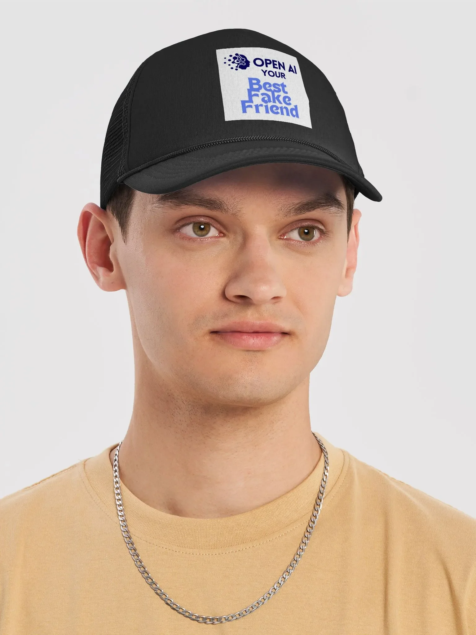 AI Your Best Fake Friend Trucker Hat product image (5)