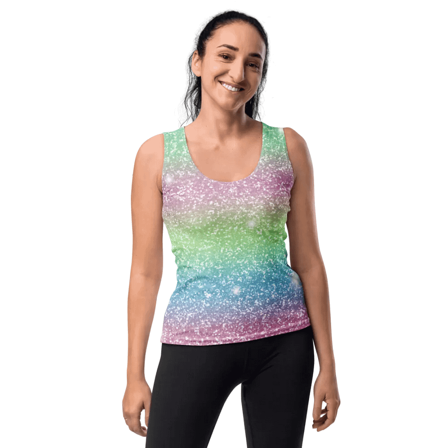 Glitter Unicorn Texture Design Tank Top (9) product image (10)