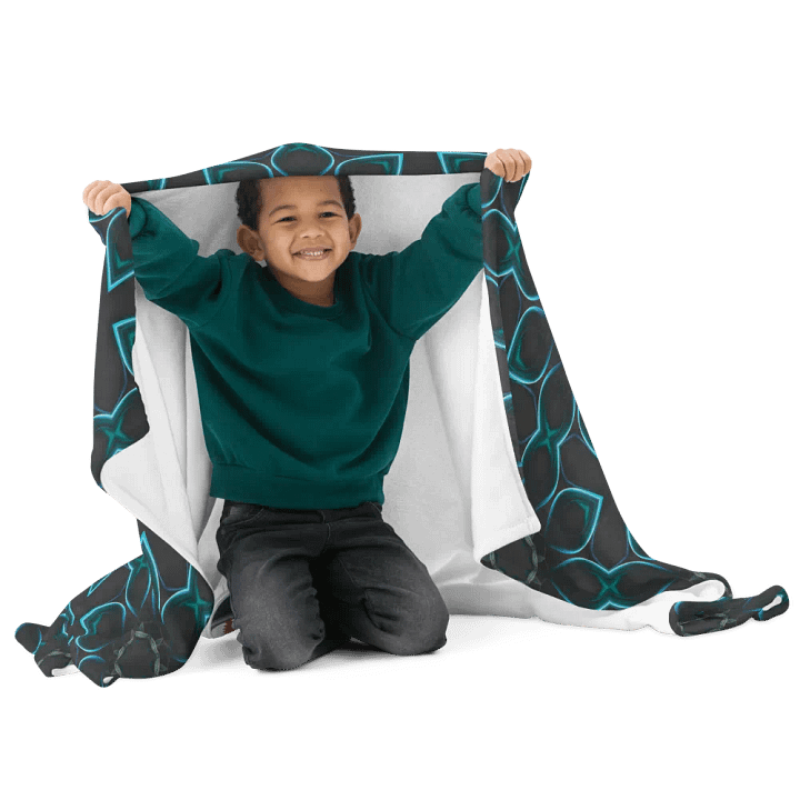 Black and blue Geometric -Throw Blanket product image (1)