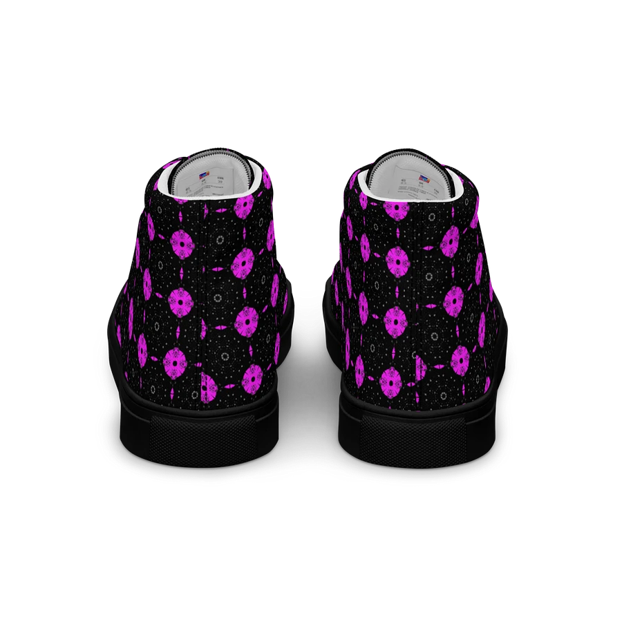Abstract Pink Shapes Ladies Canvas Shoes High Tops product image (16)