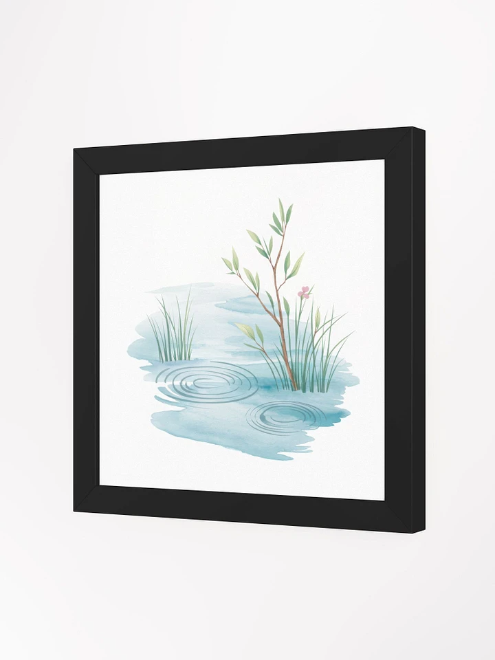 Tranquil Water's Edge Watercolor - Framed Poster product image (2)