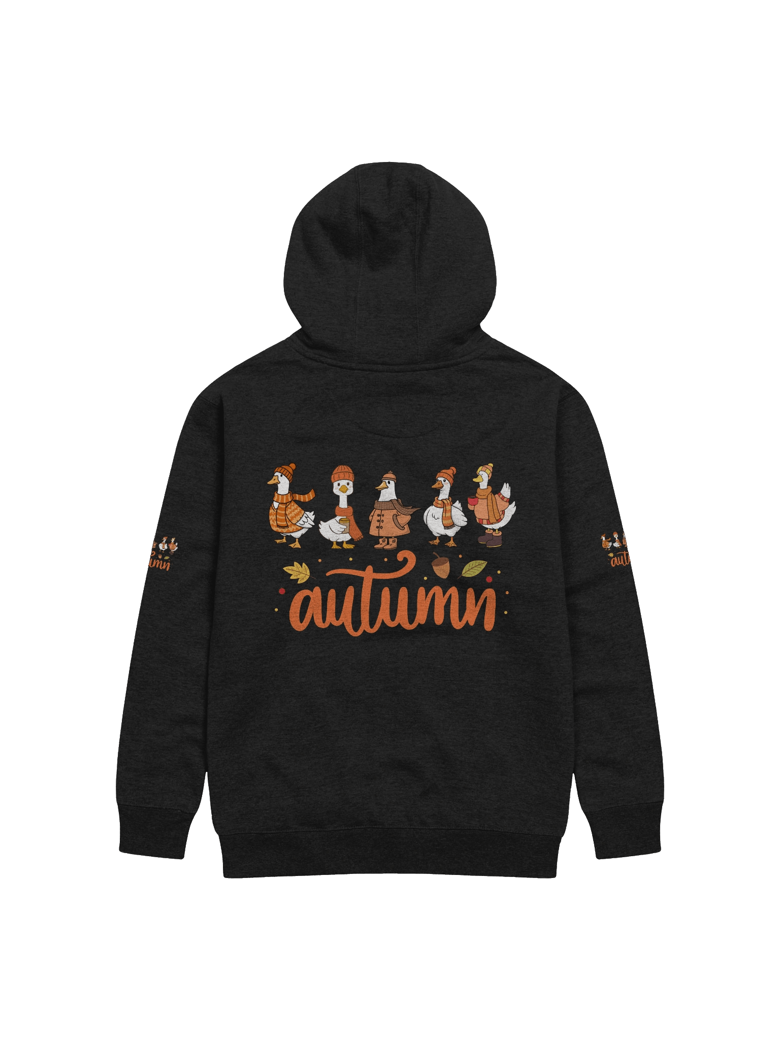 Stylish Autumn Duck's Graphic Hoodie Cozy Fall Typography product image (19)