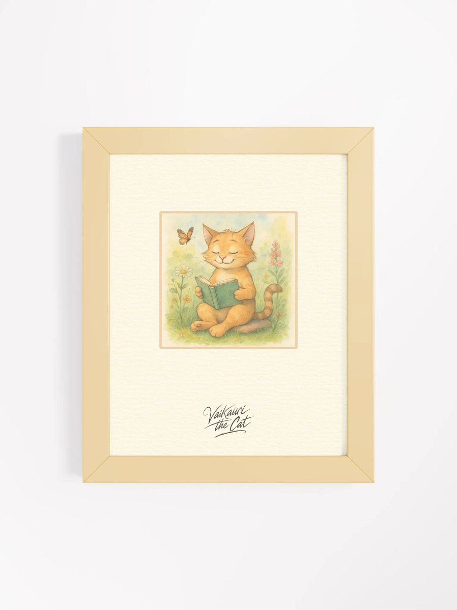 Vaikauri Cat Reading Artprint product image (7)