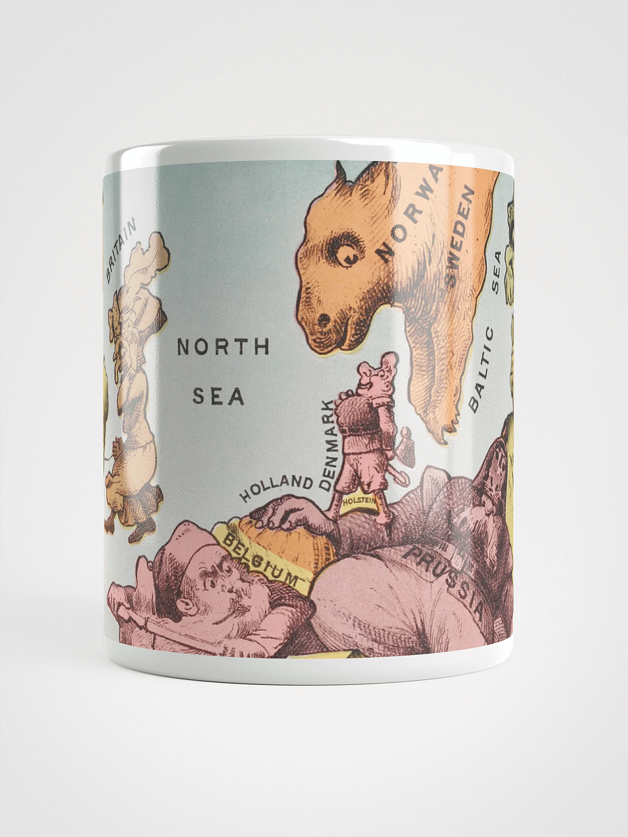 European Caricature Map White Glossy Mug product image (5)