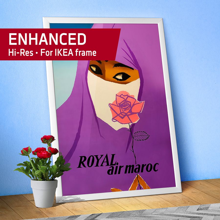 Morocco, Air Maroc, 1958 — retro travel poster, vintage travel print product image (1)