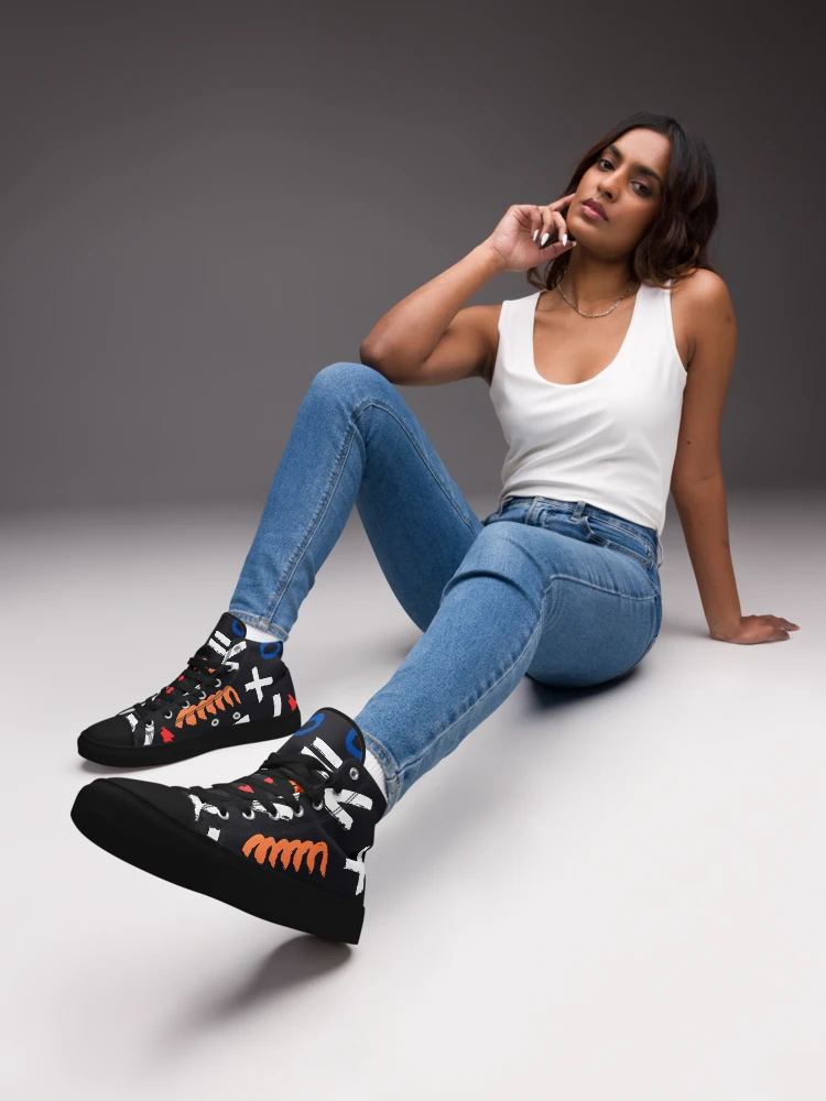 Geometry Women's High Top Canvas Shoes product image (1)