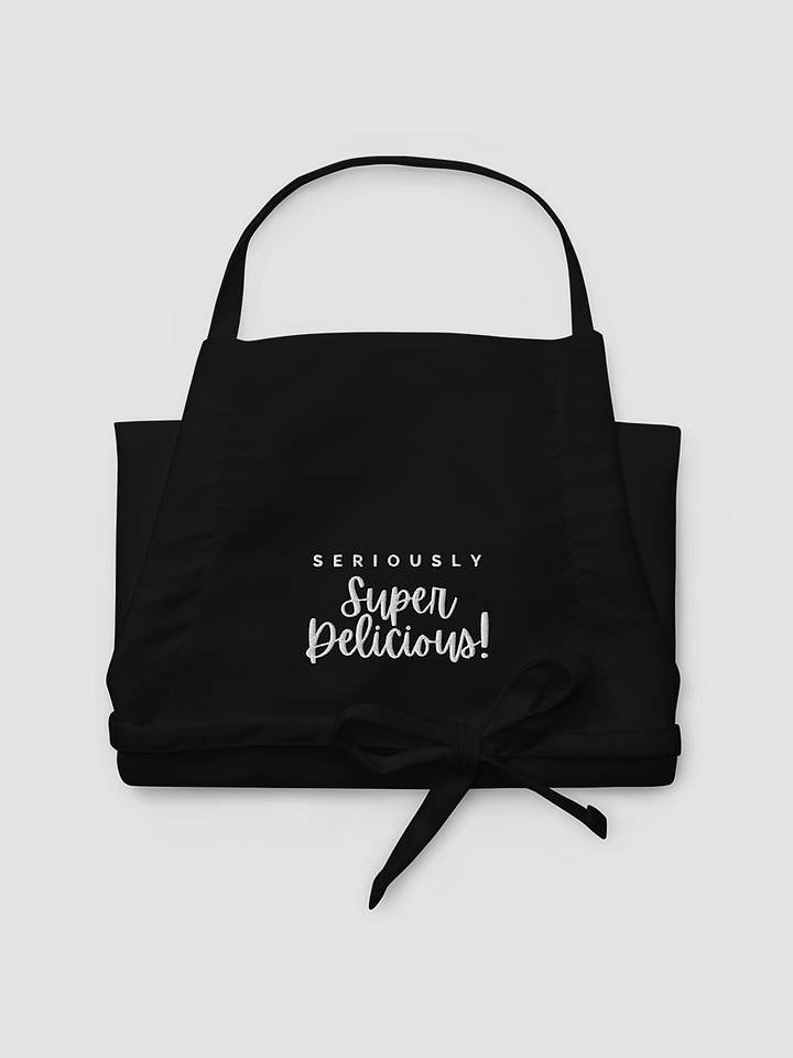 Super Delicious Embroidered Cooking Apron (Grey) product image (1)