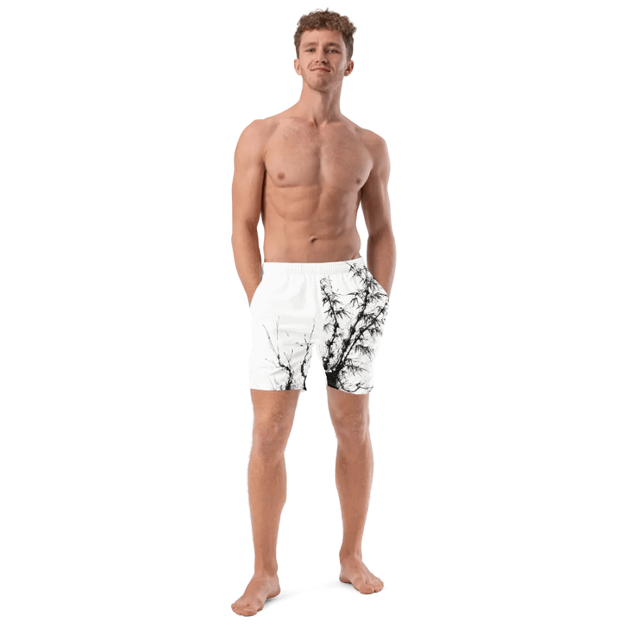 Bamboo Print Swim Trunks product image (10)