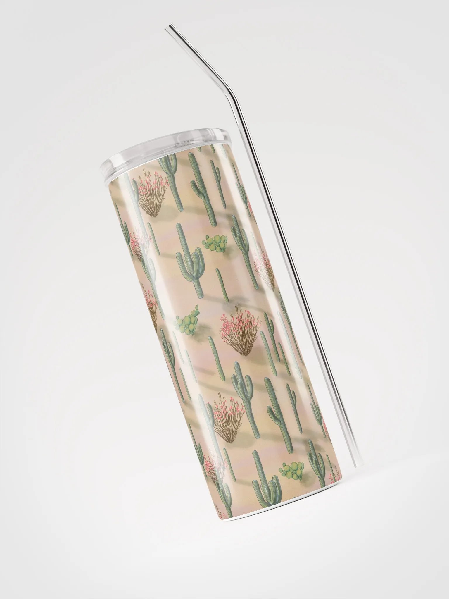 Saguaros of the Sonoran Desert Stainless Steel Tumbler with Straw product image (10)