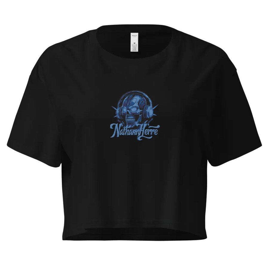 Futuristic Skull Soundwaves Crop Top product image (1)
