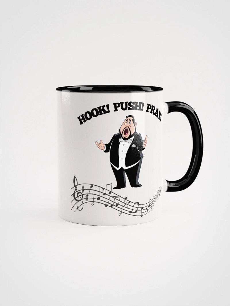 Black & White Mug - "HOOK! PUSH! PRAY!
