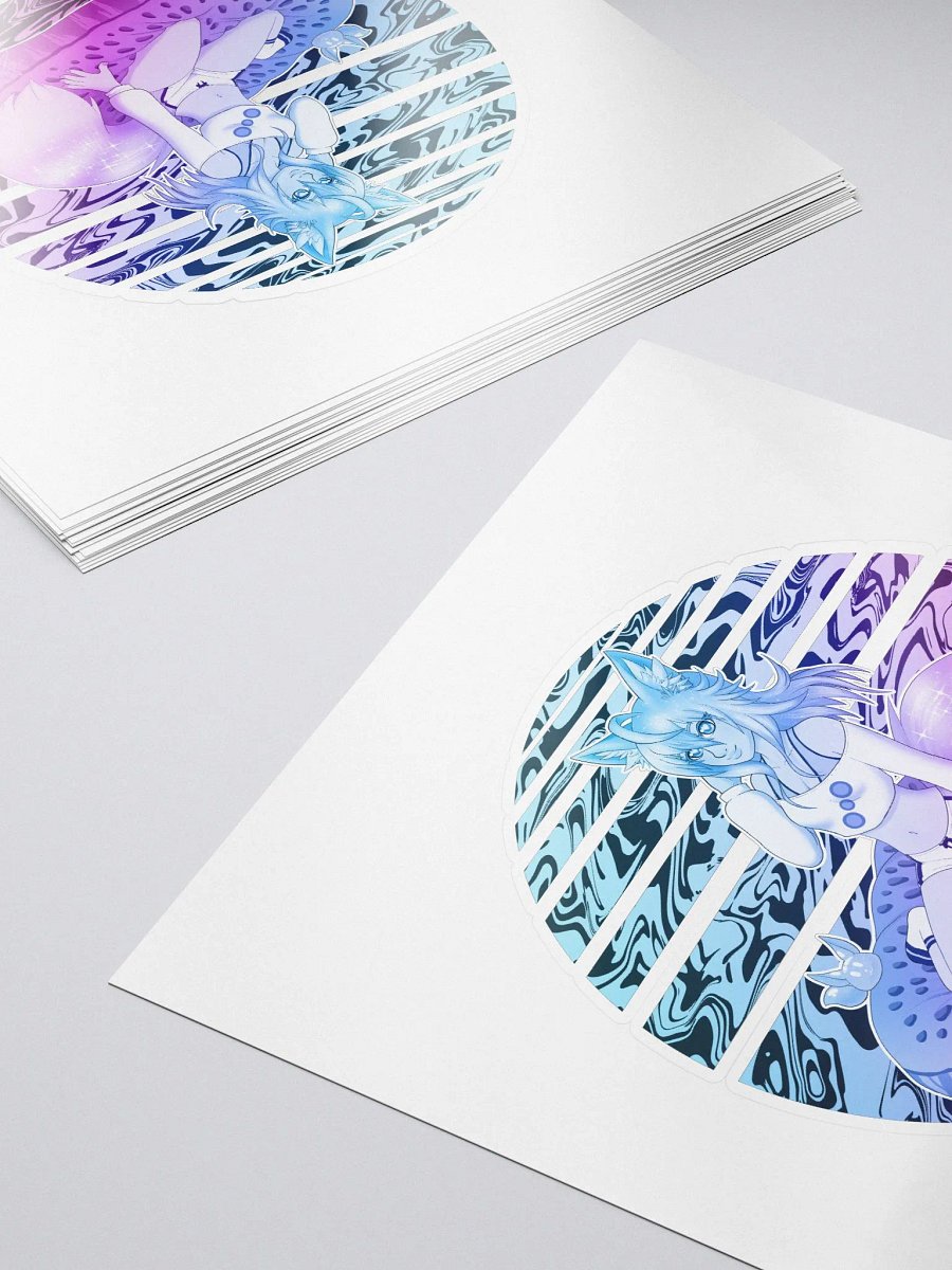 Kokumune Fox Goddess of Water (melon) Gradient Sticker product image (5)