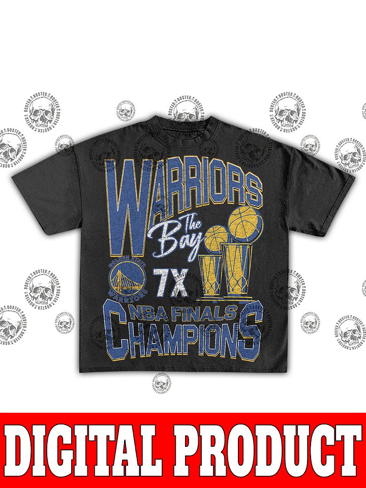 Golden State Warriors 7X Champions Vintage Bootleg Graphic product image (1)