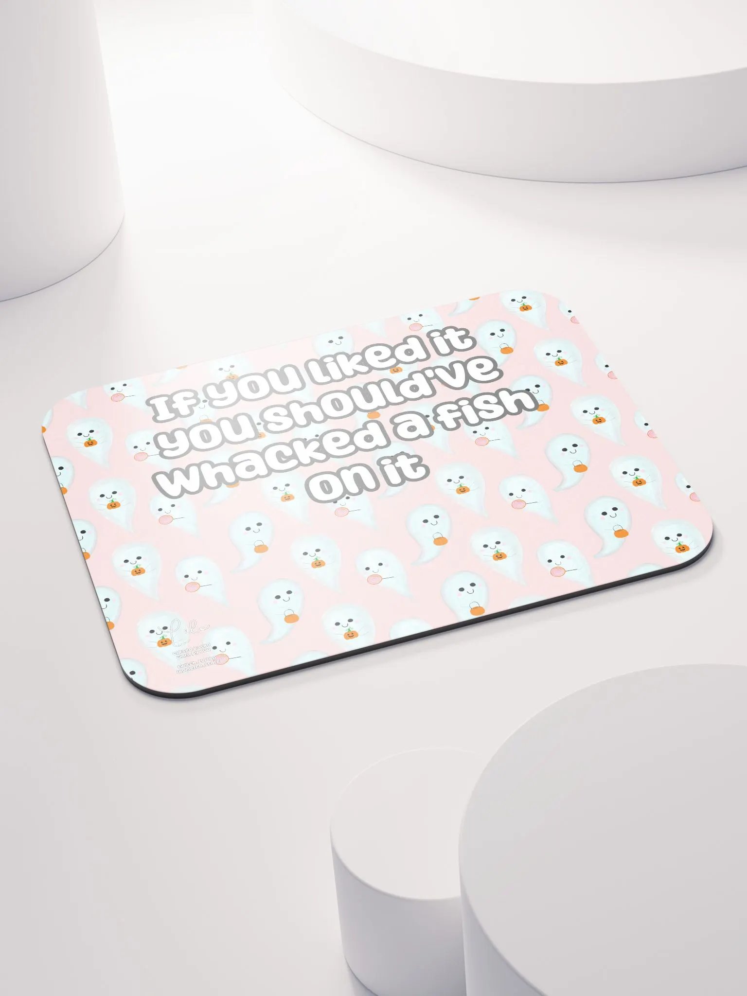 If You Liked it, You Should've Whacked a Fish On It Medium Mouse Mat - cute ghosts product image (4)