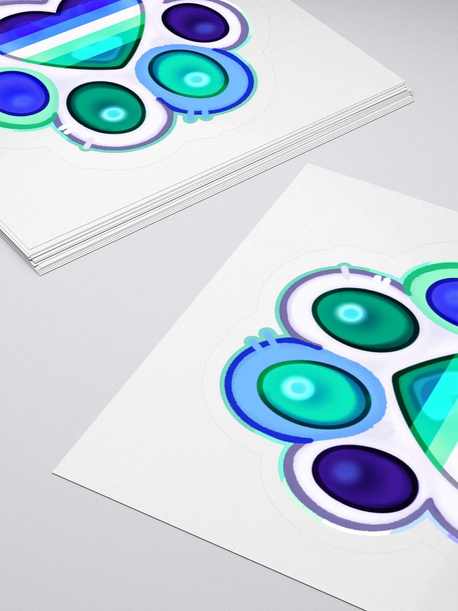 Gay Pride Paw Print Kiss Cut Stickers product image (4)