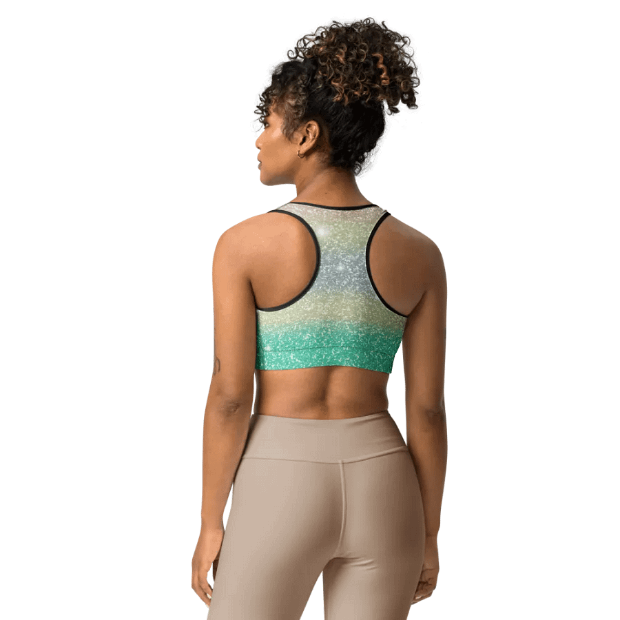 Glitter Unicorn Texture Design Sports Bra (1) product image (12)
