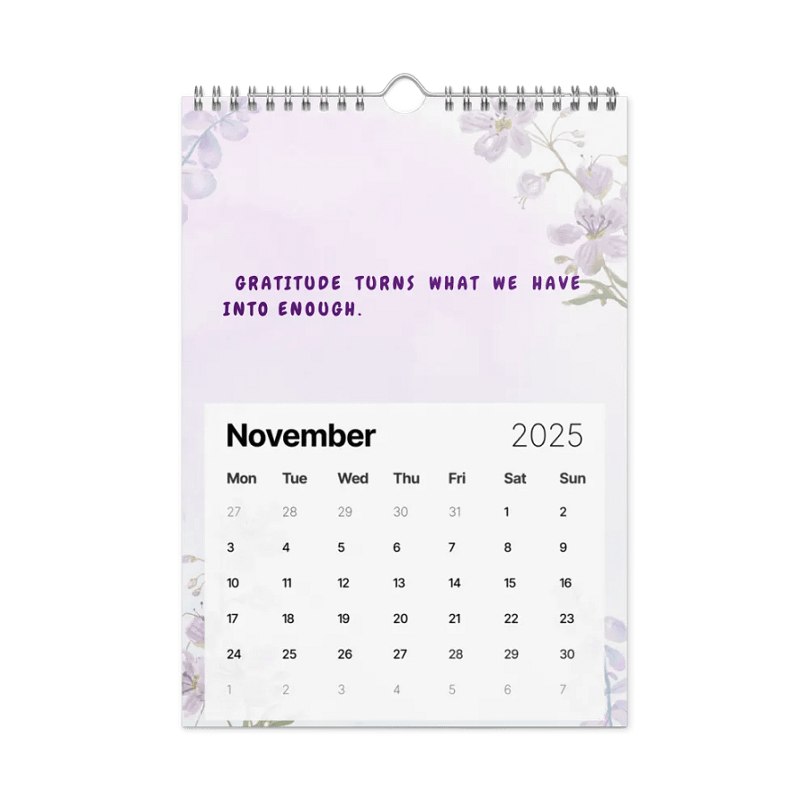 FLORAL INSPIRATIONAL QUOTES WALL CALENDAR 2025 product image (11)