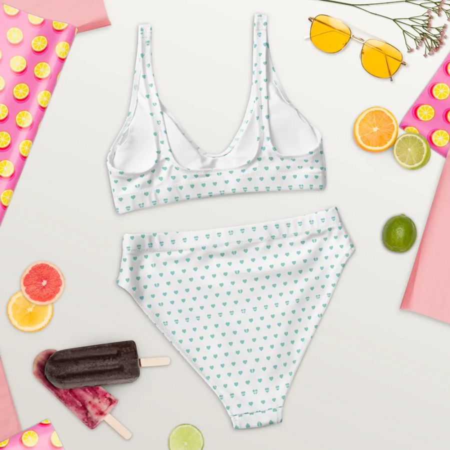 Pastel Heart Seamless Pattern High Waisted Bikini - V10 product image (8)