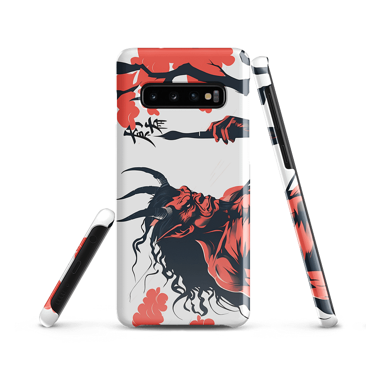 Fiery Oni Demon Art - Bold Japanese Folklore Design Of Samsung Snap Phone Case product image (1)