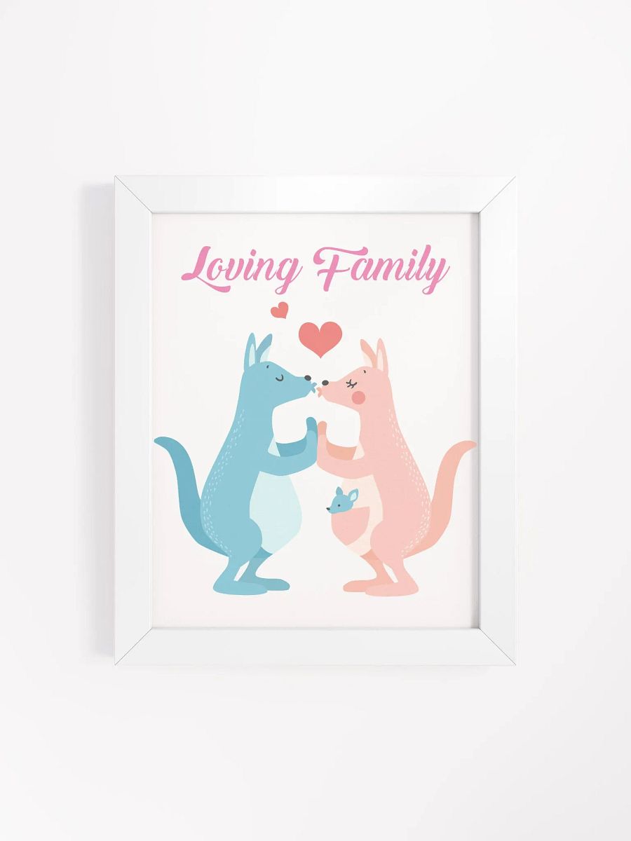 Loving Family Kangaroo Framed Poster product image (89)