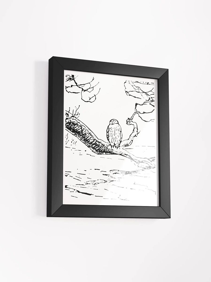 Owl on a Branch Framed Artwork product image (2)