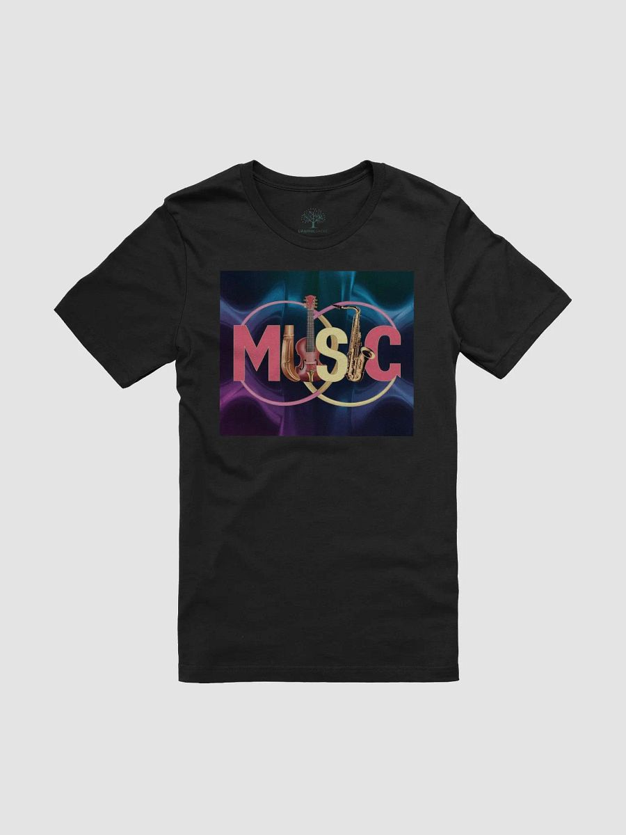 Graphic Grove Unisex Neon Music T-Shirt - Sax & Mic Design product image (3)