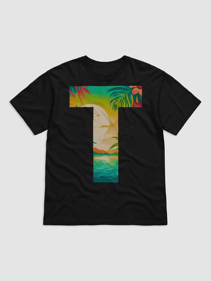 Tropical Sunset Paradise T-Shirt (Letter-T) product image (1)
